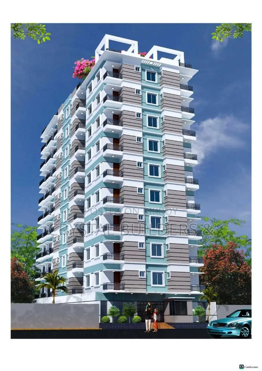 The 1267 sq ft flat will have 3 bedrooms. in Badda
