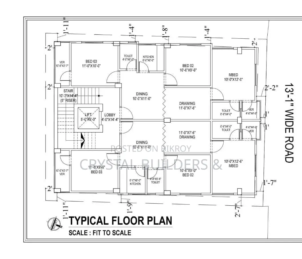 Flat land share for sale in Satarkul Road. in Badda