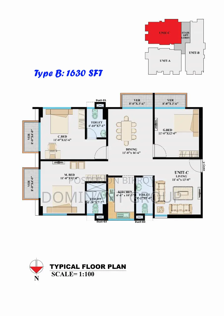 1500 Sft on going Corner Flat sales** priyanka Runway city, uttara in Uttara