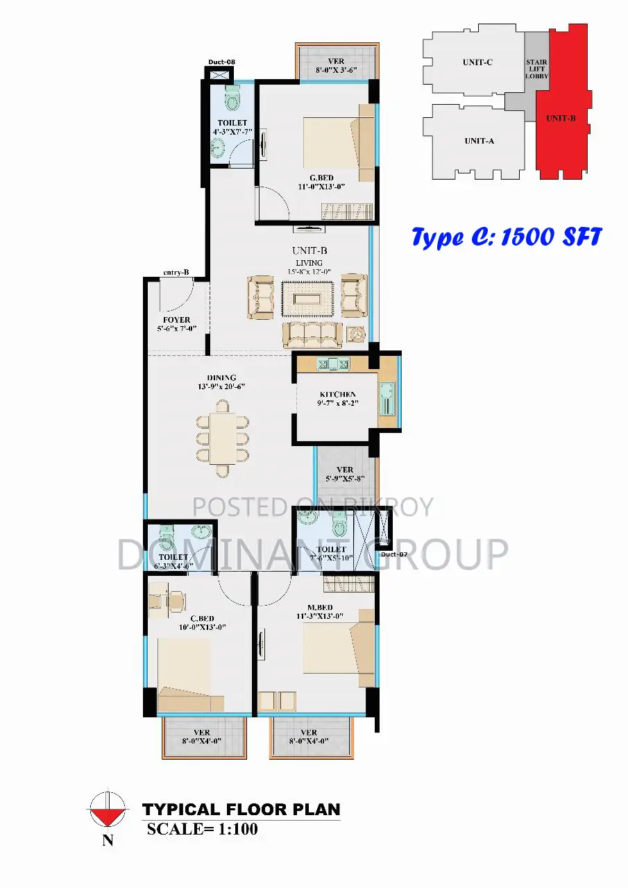 1500 Sft on going Corner Flat sales** priyanka Runway city, uttara in Uttara