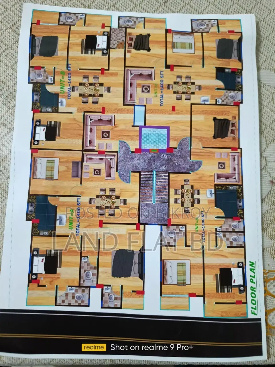 NORTH FACING FLAT FOR SALE 1400 SFT in Mohammadpur