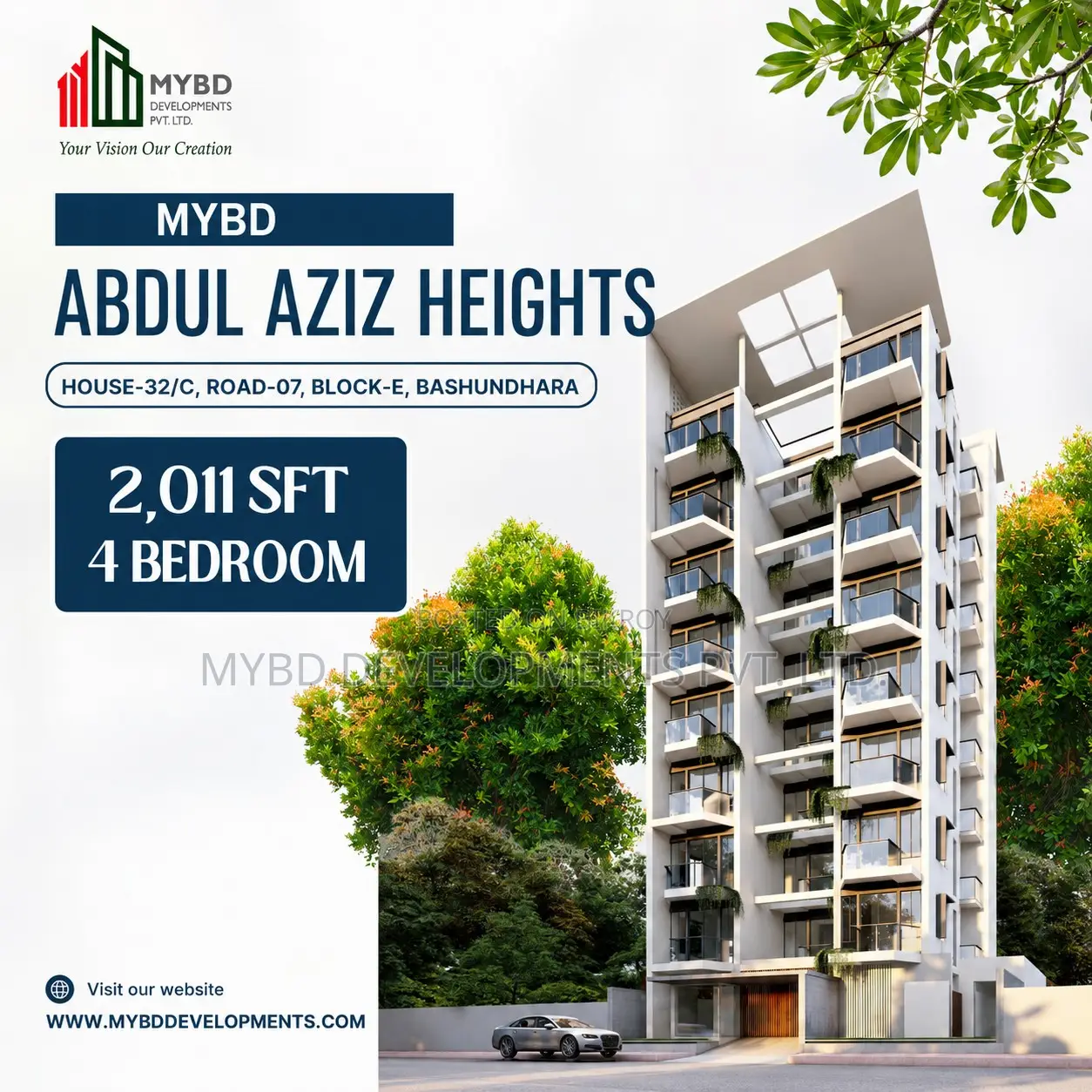 4-bedroom Apartment in Mybd Abdul Aziz, Basundhara for sale in Basundhara