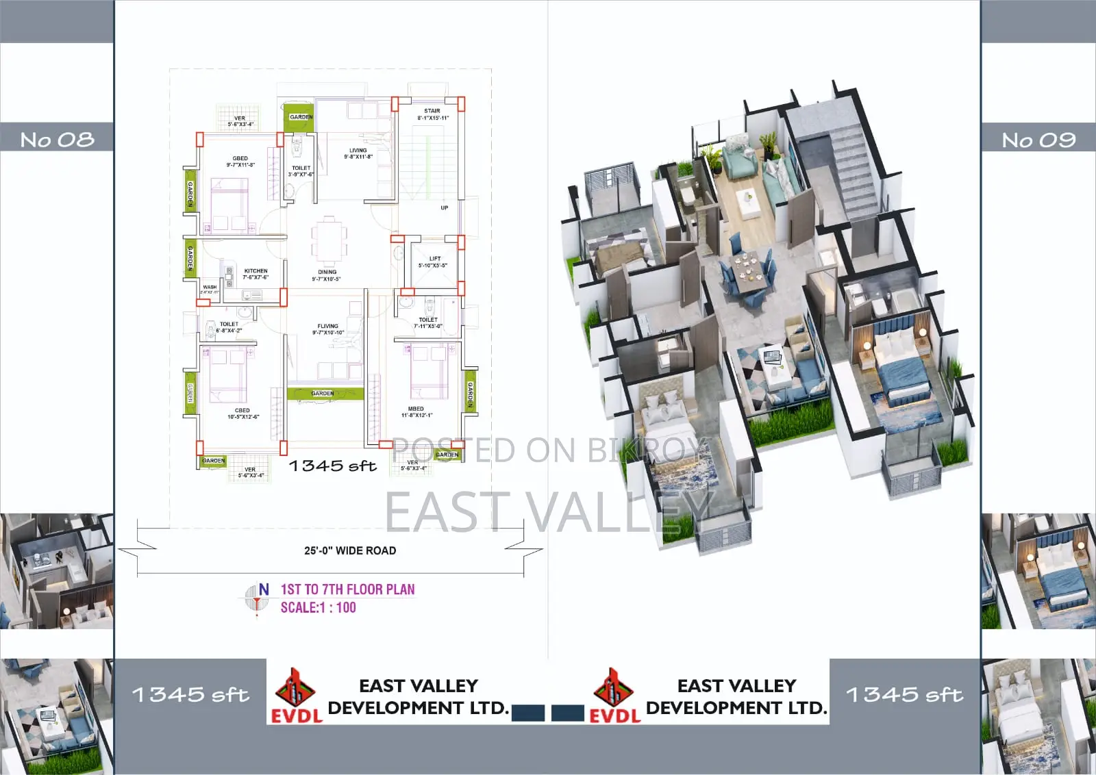 Furnished 3-bedroom Apartment in East Valley, Baridhara for Sale in Baridhara