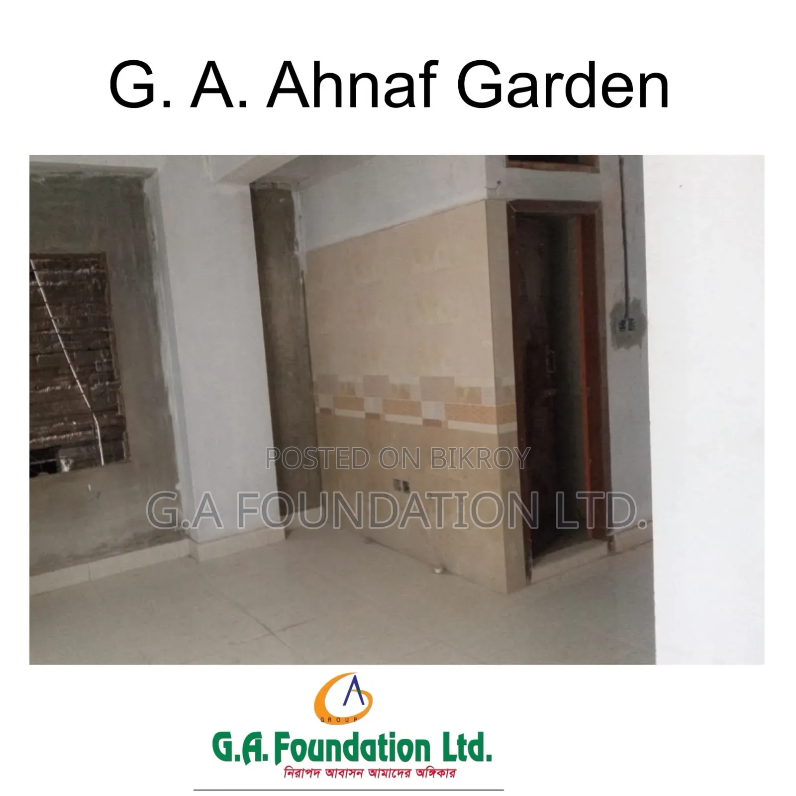 3 Bedroom Apartment in G. A. Ahnaf Garden, Mirpur for Sale in Mirpur