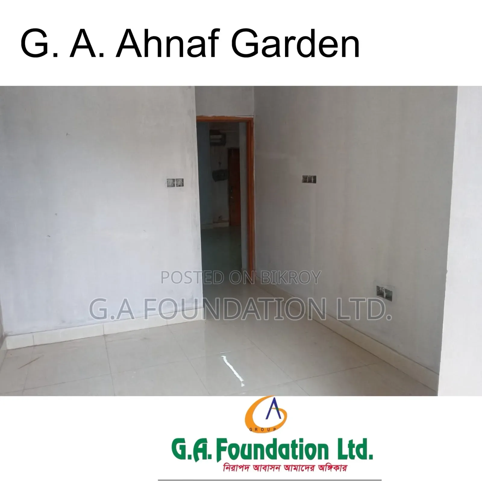 3 Bedroom Apartment in G. A. Ahnaf Garden, Mirpur for Sale in Mirpur
