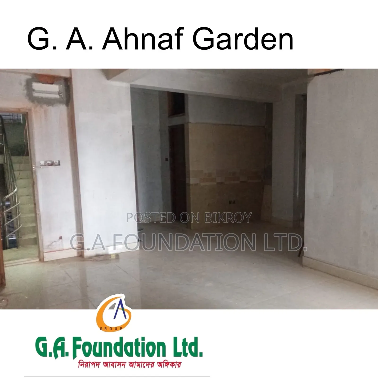 3 Bedroom Apartment in G. A. Ahnaf Garden, Mirpur for Sale in Mirpur