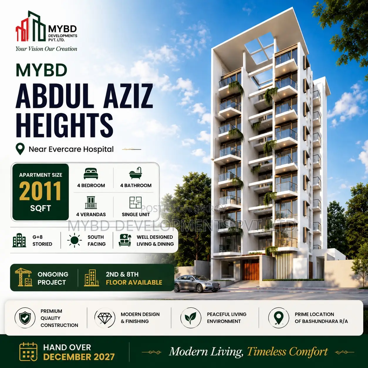4 Bedroom Apartment in Mybd Abdul Aziz, Basundhara for Sale in Basundhara