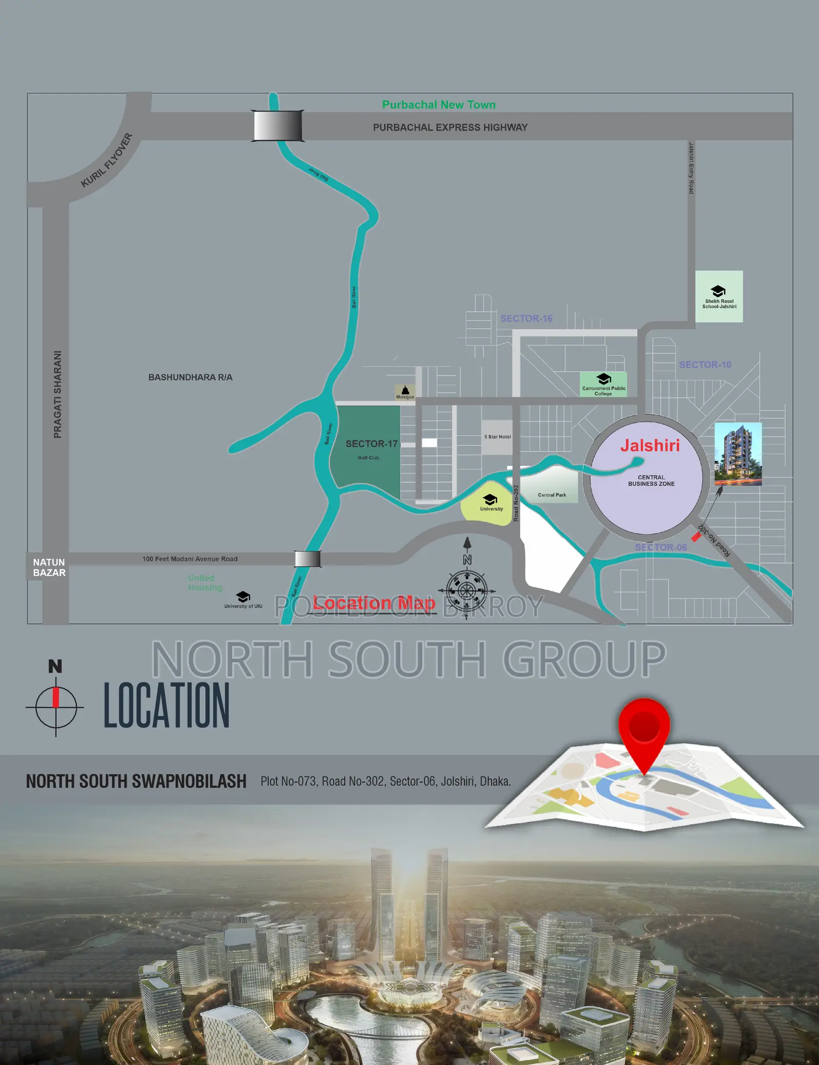 4 Bedroom Apartment in Ns Swapnobilash, Jalshiri Abason for sale in Jalshiri Abason