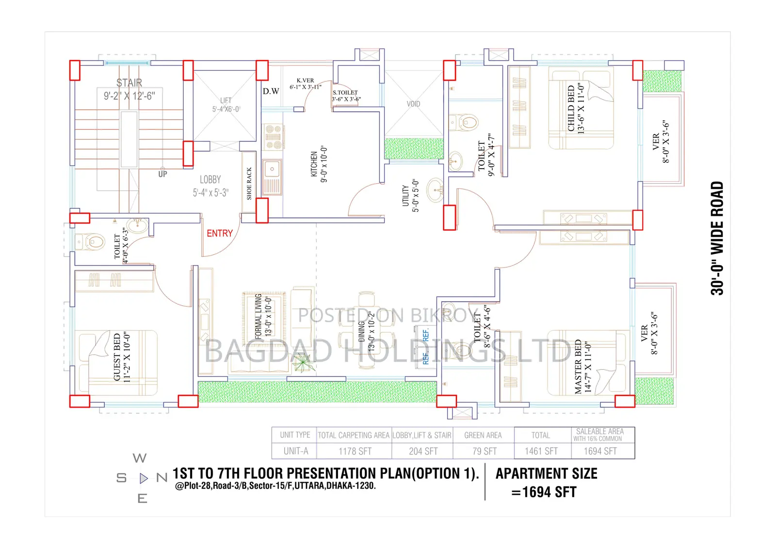 3bdrm Apartment in Uttara for Sale in Uttara