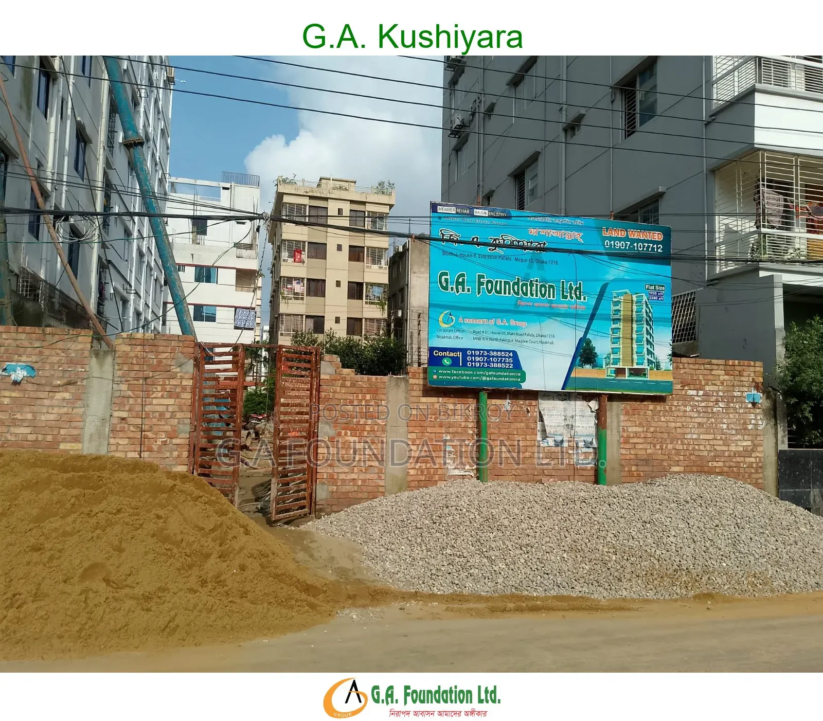 3 Bedroom Apartment in G. A. Kushiyara, Mirpur for Sale in Mirpur
