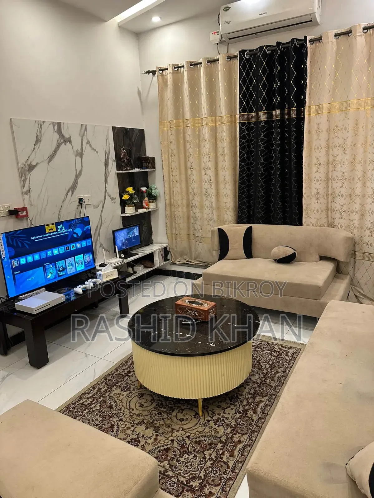 Furnished 3-Bedroom Apartment in Dhaka Full Furnish, Basundhara for Rent in Basundhara