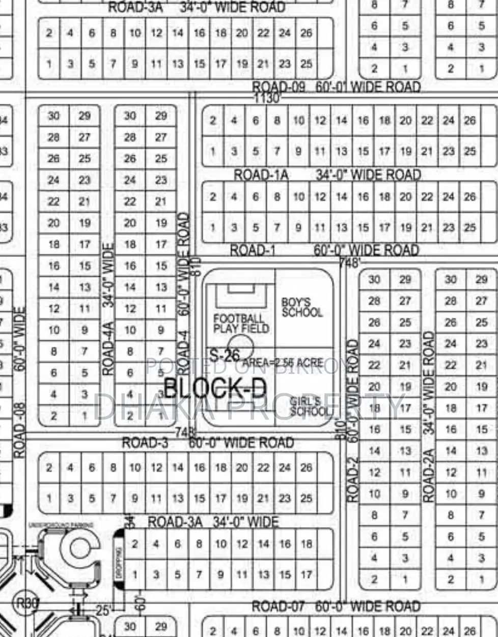 60ft 5 Katha Lake Park South at Sector-16/D in Uttara