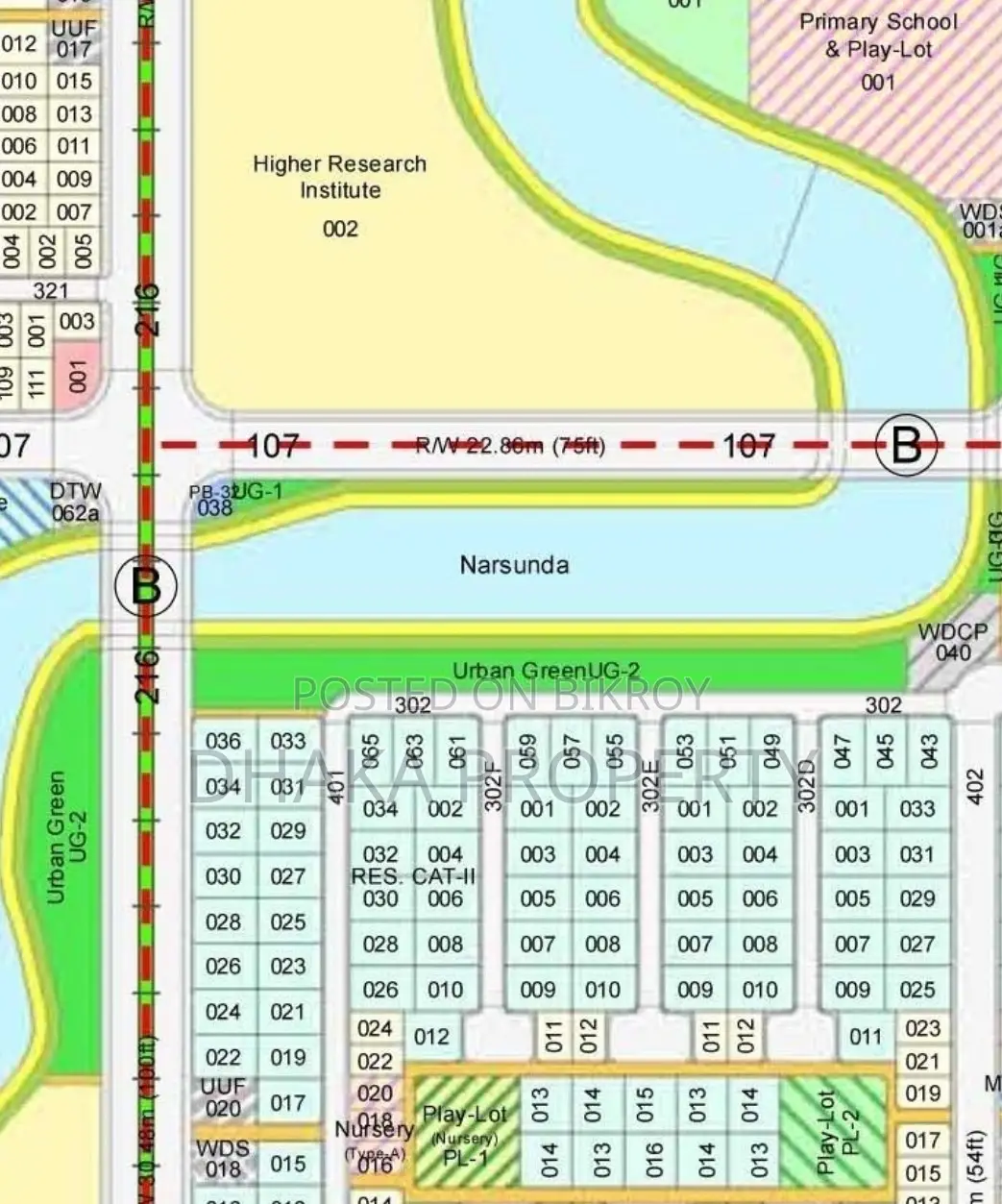 Corner Lake View 5 Katha North at Sector-7 in Purbachal