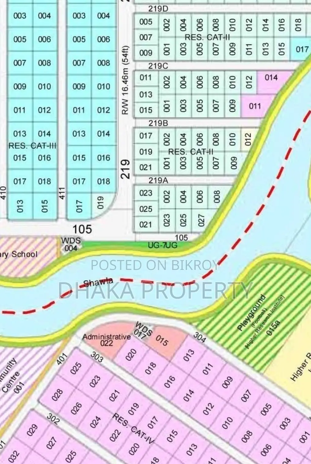 Nearby 300ft 5 Katha Lake View South Facing Plot at Sector 7 in Purbachal
