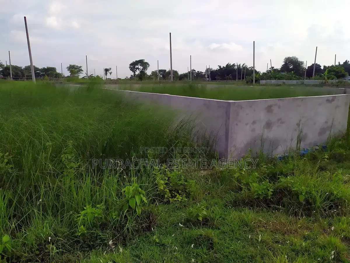 Near Playground & Lake: 5 Katha South-Facing Plot, Purbachal Sector 21 in Purbachal