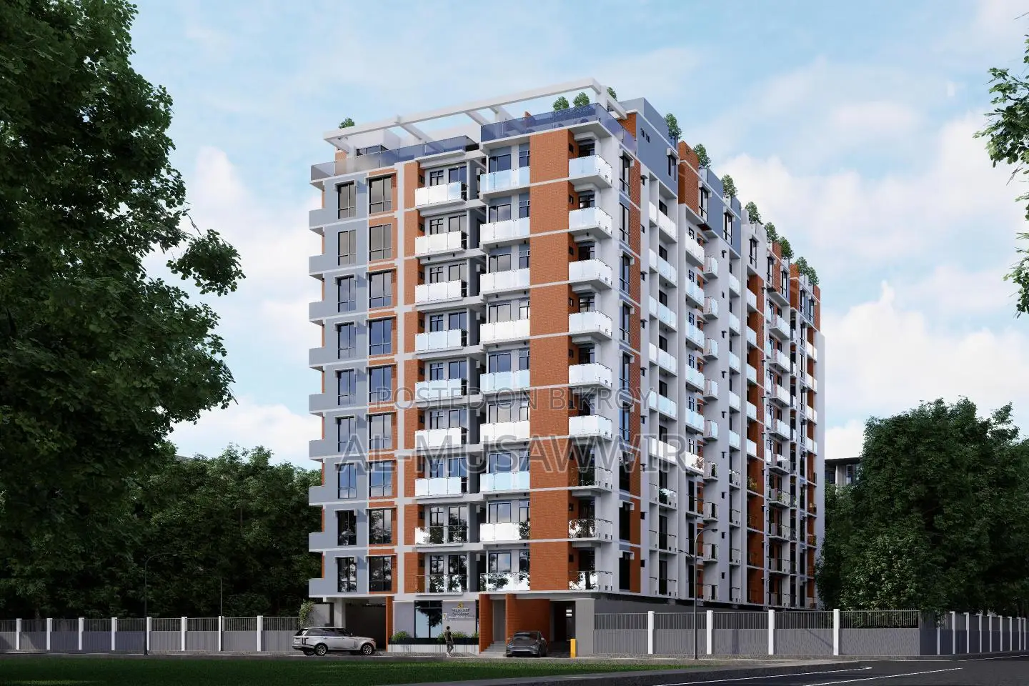 1067+533 sqft Duplex (9th+10th) floor flat for sale in Mirpur 13 in Mirpur