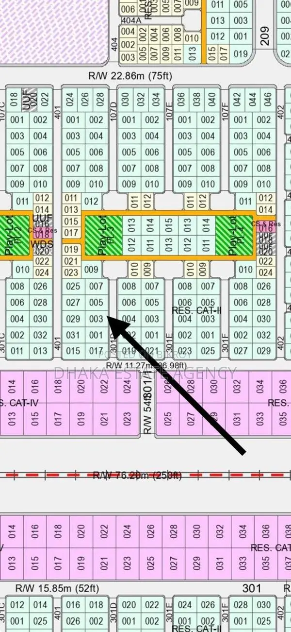 5 Katha plot for sale right next to 300 feet road in Purbachal