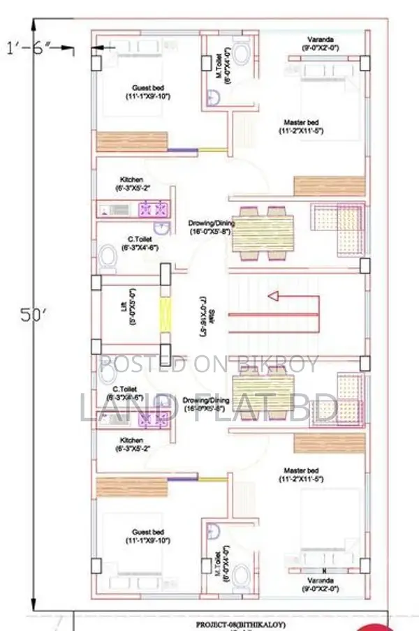 Flat for 1 Million Taka @ 688 sq ft, pay the rest in installments in Mohammadpur