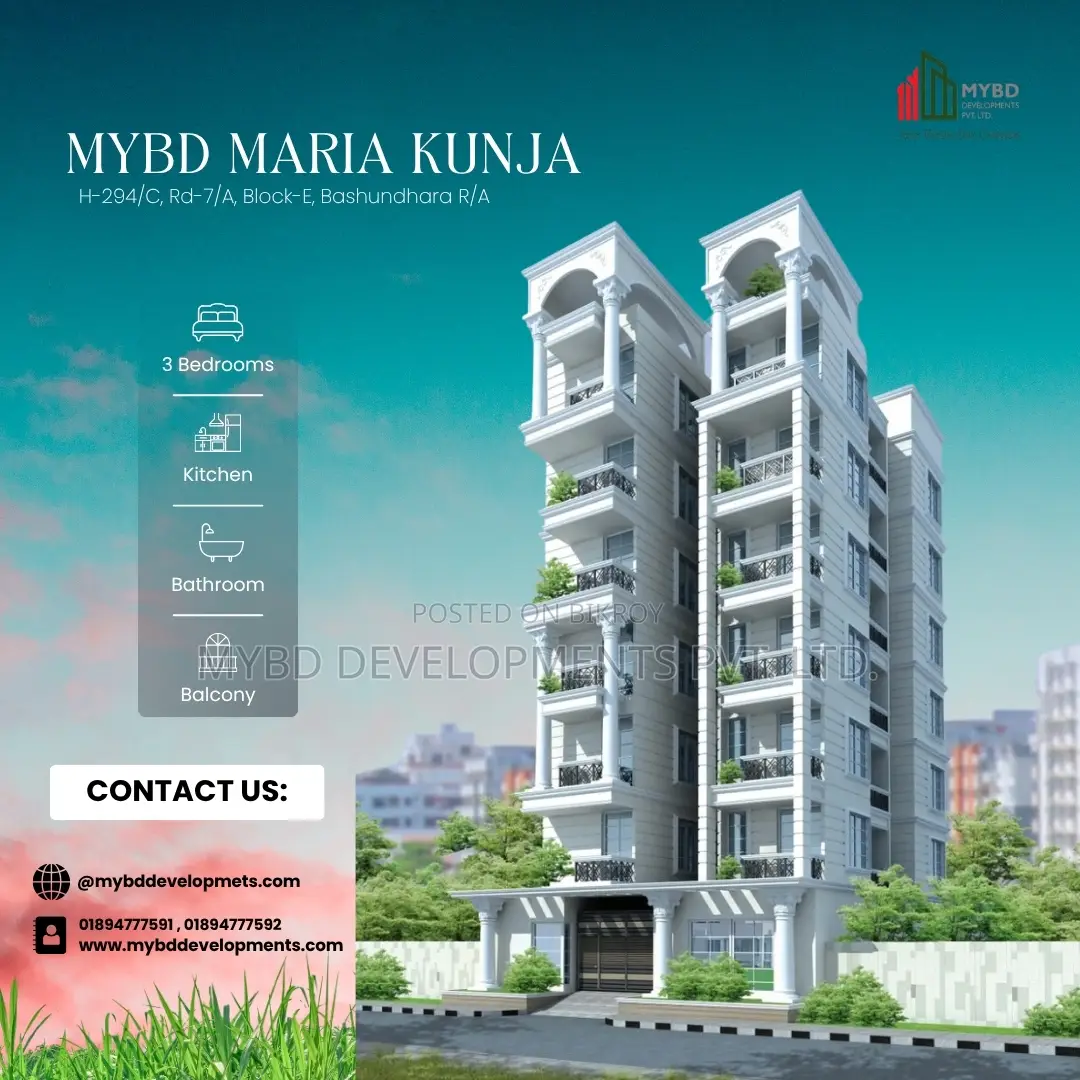 1555 Sqft Flat Near Bashundhara Evercare Hospital!! in Basundhara