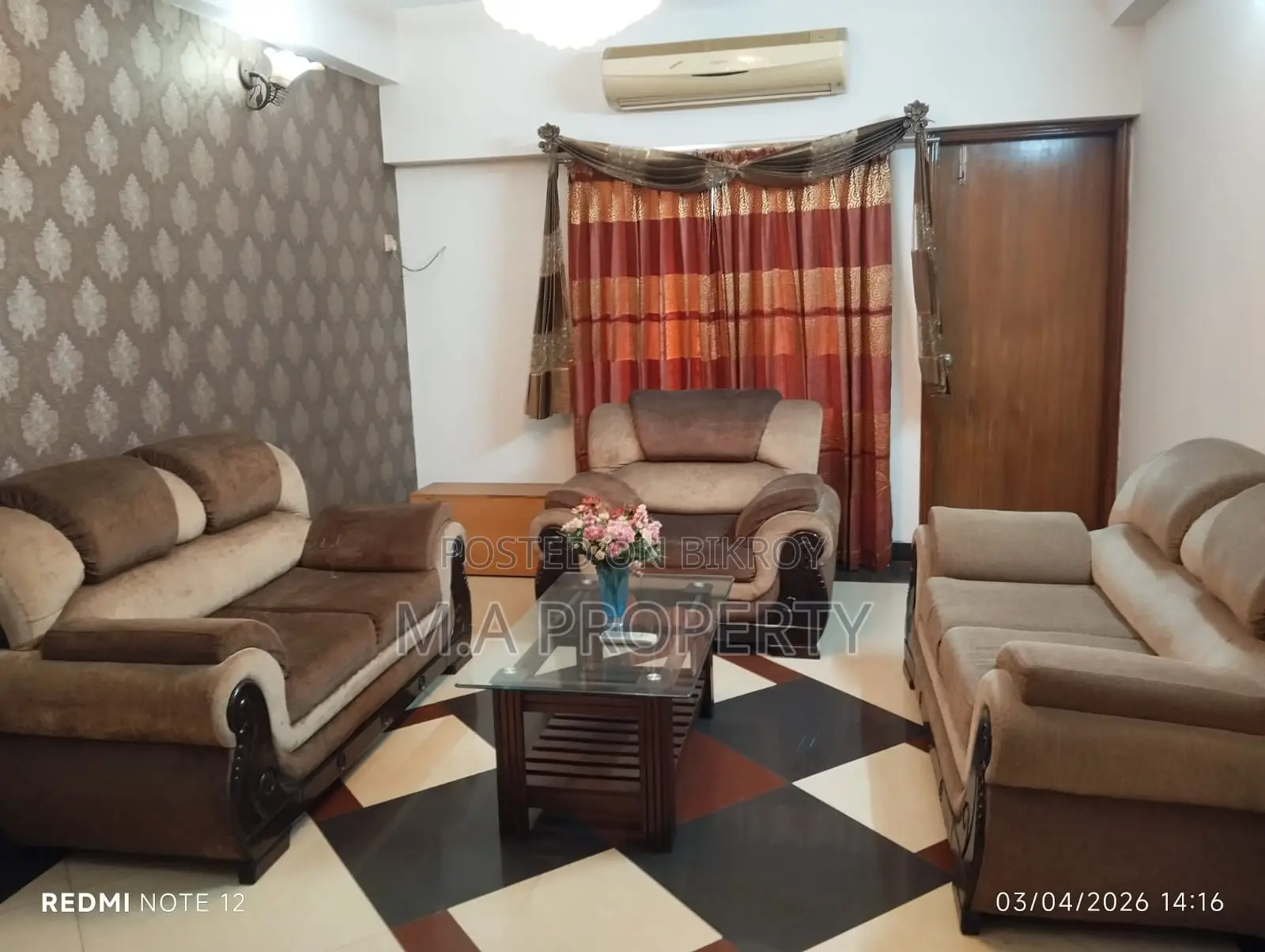 Rent Apartment 2200sft 3-Bedroom Gulshan-1 in Gulshan