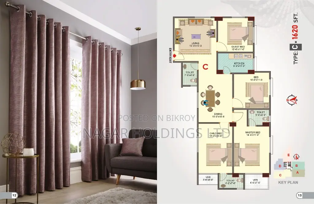 Beautiful 100 % Ready Flat For Sale Near Haji Camp @ Ashkona, Airport in Uttara