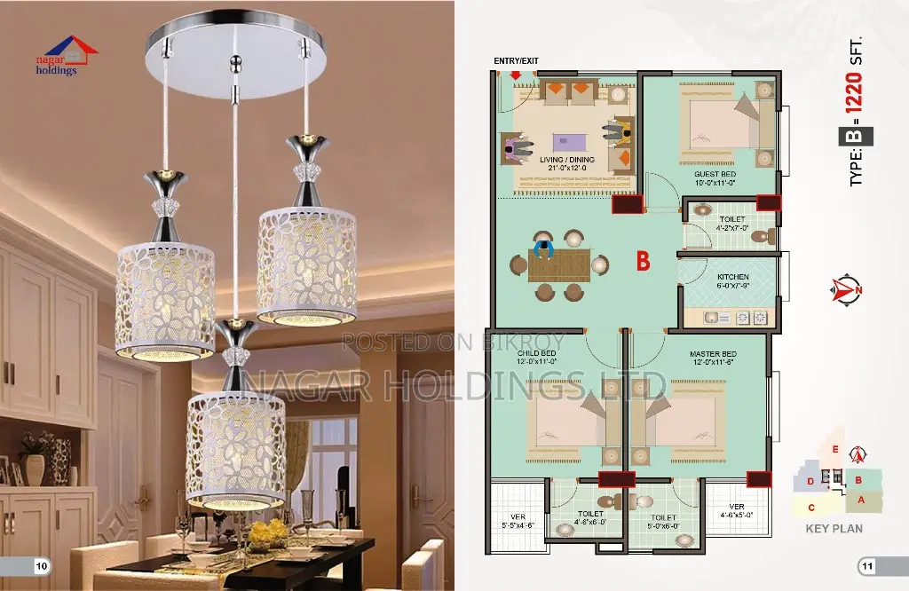 Ready flats for sale near Ashkona Hajj Camp, Dhaka! in Uttara