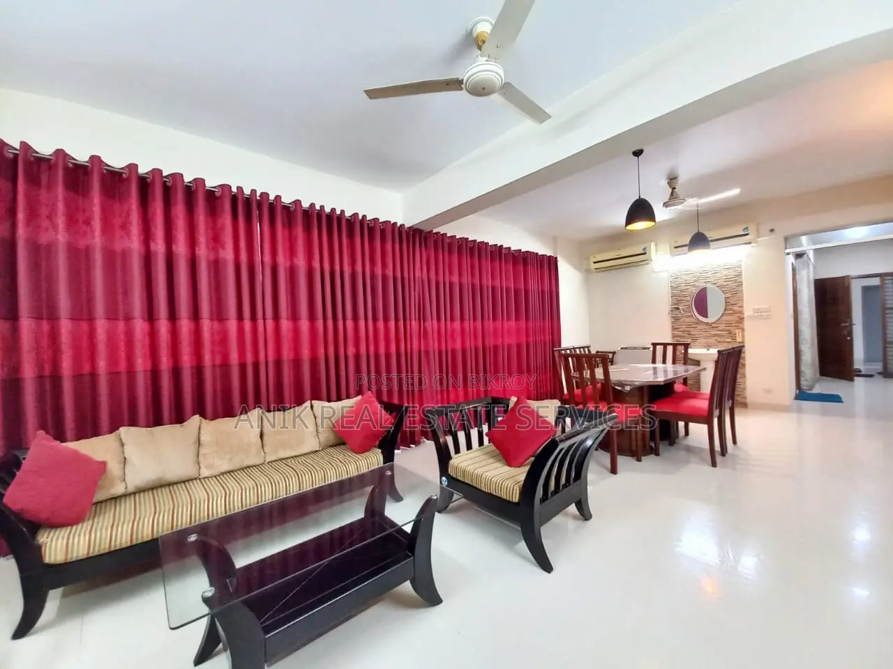 Good Quality 3 Bedroom Full Farnised Flat Rent At Banani in Banani