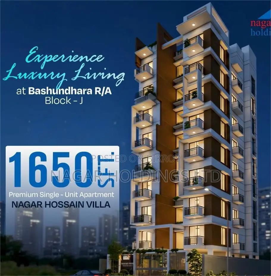 Buy a 1650 Sft Apartment in Bashundhara with Installment Facilities in Basundhara