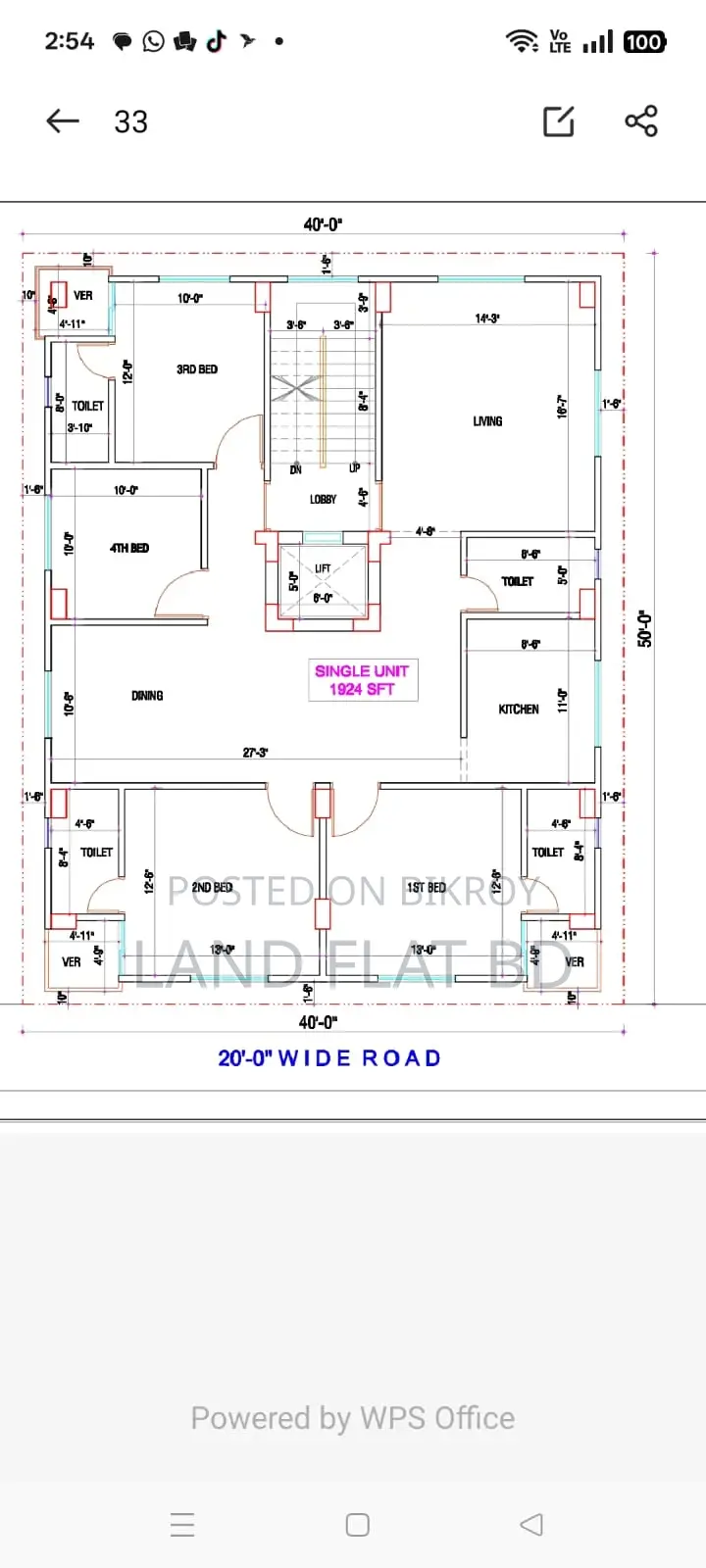 ON GOING FLAT SHARE @ FOR SALE 1924 SFT SOUTH FACING in Mohammadpur