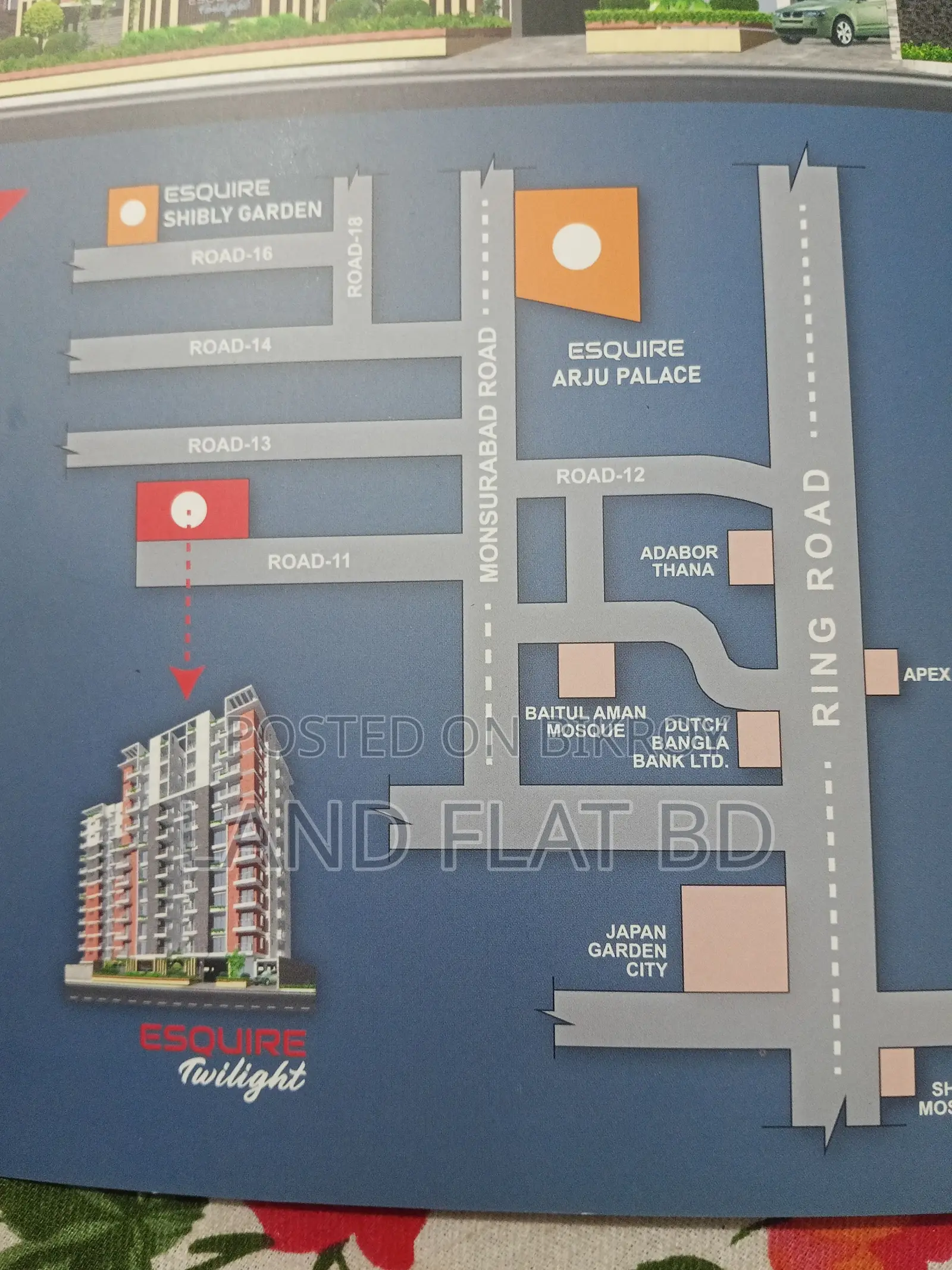 South-facing flat for sale @1460 sq ft in Mohammadpur