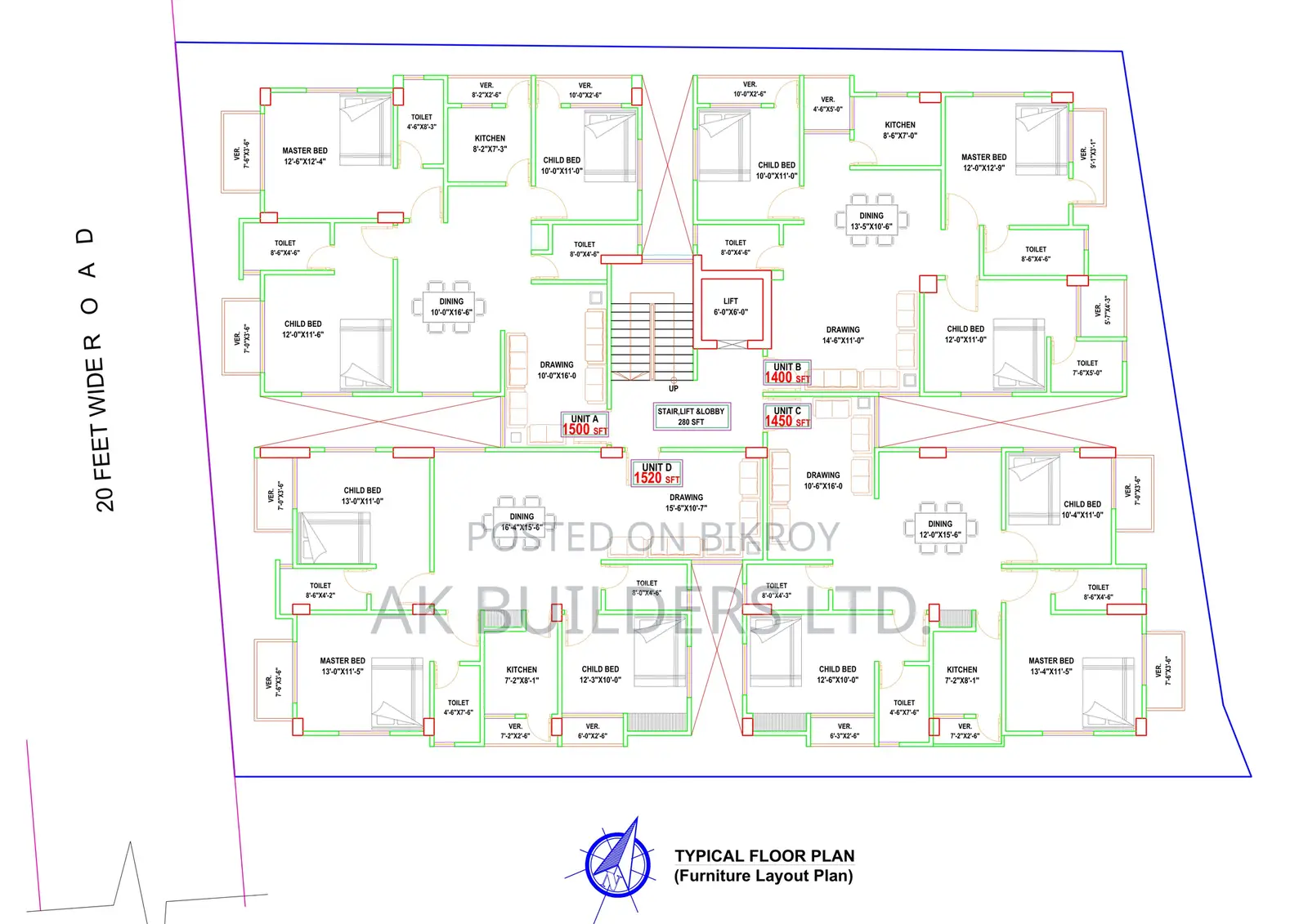 Attractive 1520 sq. ft. flat for sale with installment facilities @ Pallabi!!!!!! in Mirpur