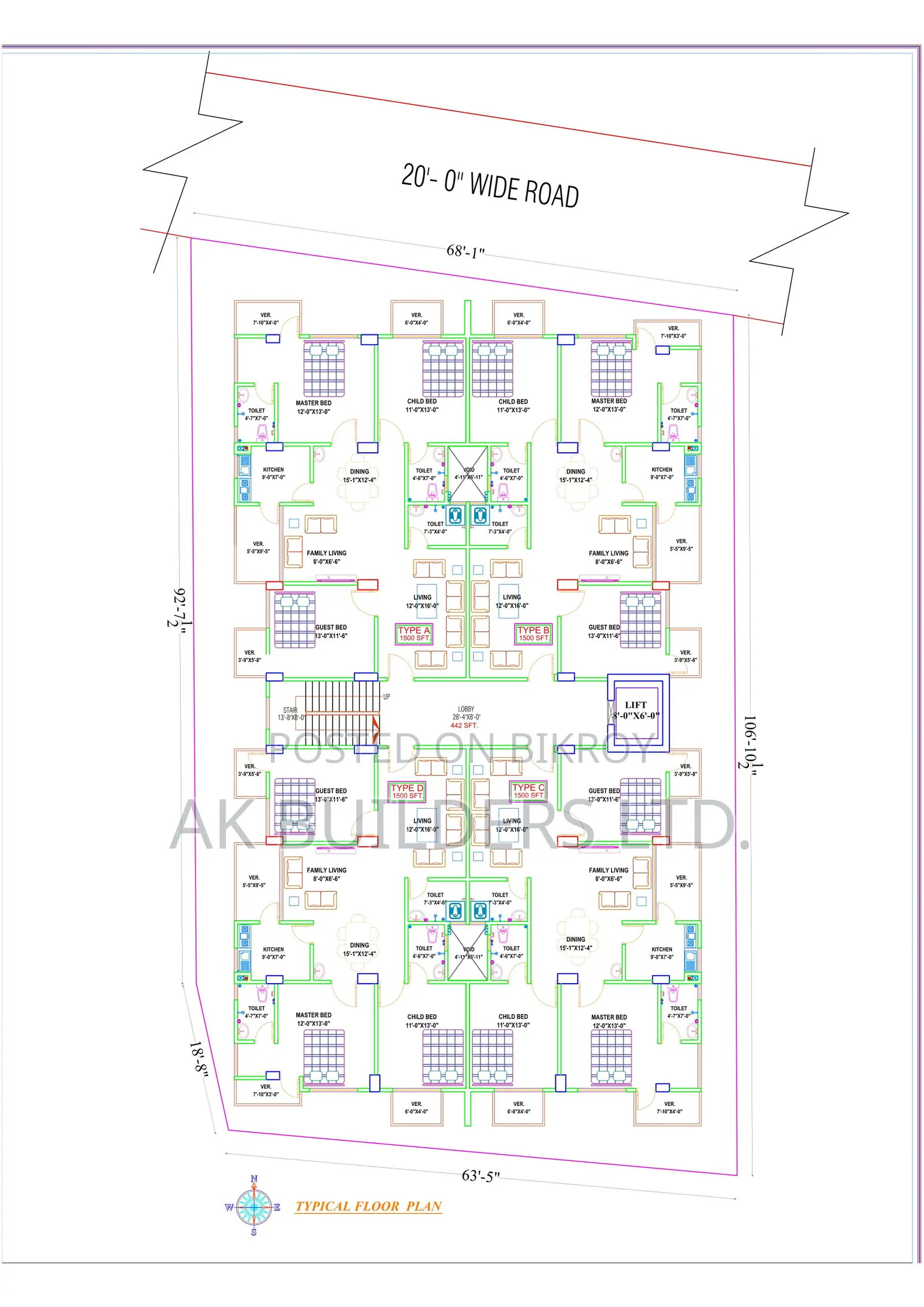 3-bedroom Apartment in AK Ruposhi Bangla, Mirpur for Sale in Mirpur