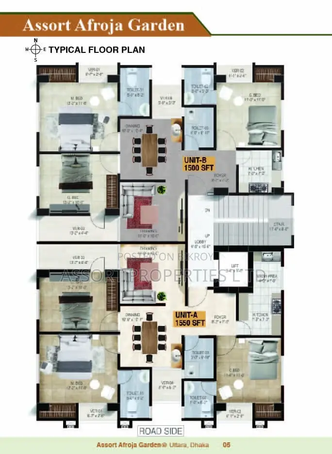 3 Bedroom Apartment in Uttara for sale in Uttara