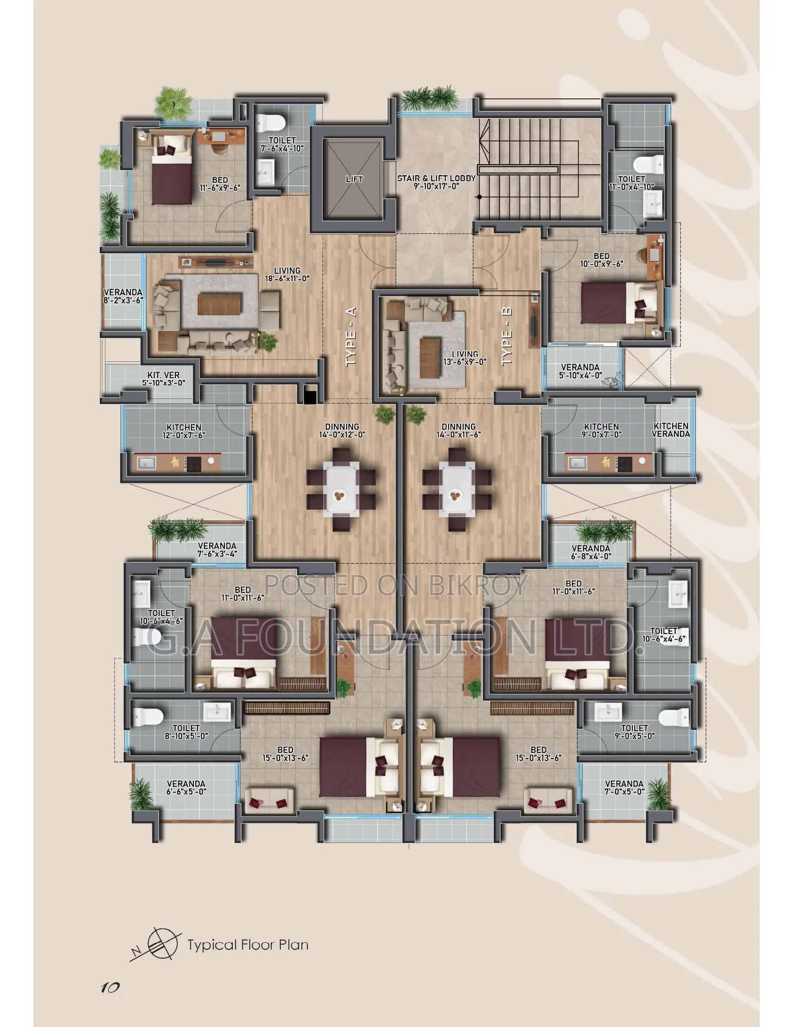 1500 SFT Best family flat available - contact us in Mirpur