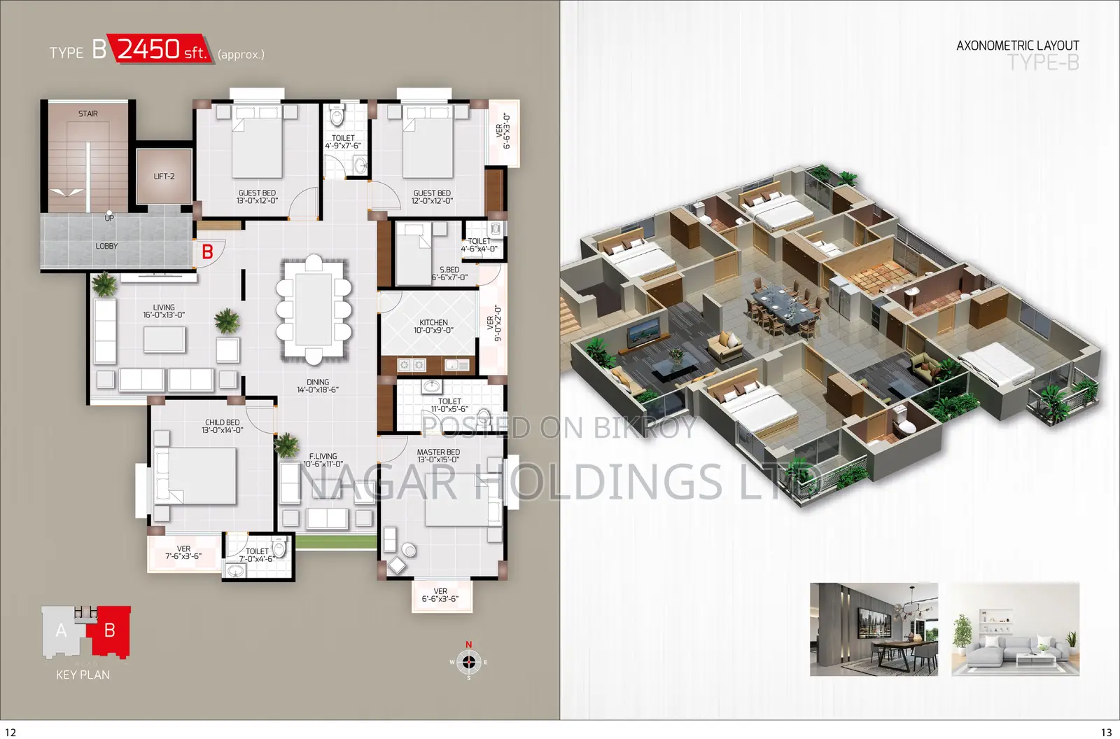 2450 Sft Luxurious living Apartment Sales at Bashundhara R/A, Dhaka in Basundhara