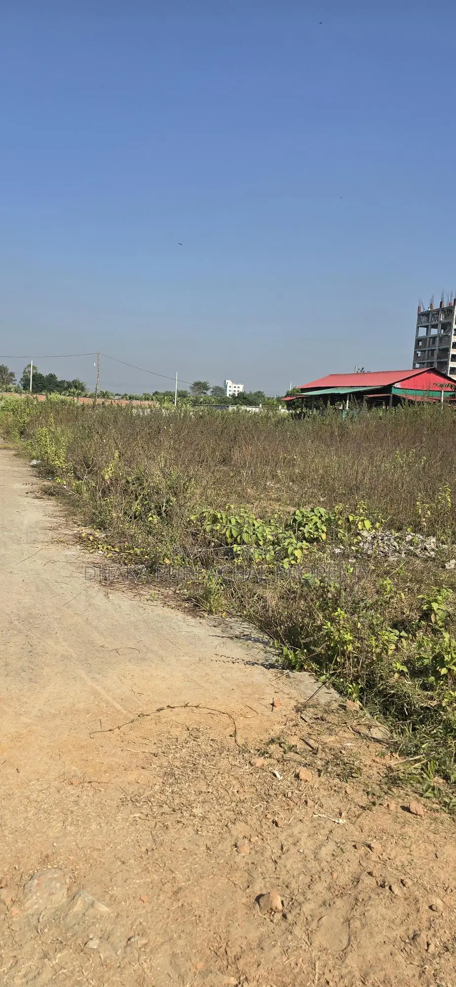 Corner 10 Katha Plot for Sale Near Lake and 75'&30' Road in Purbachal