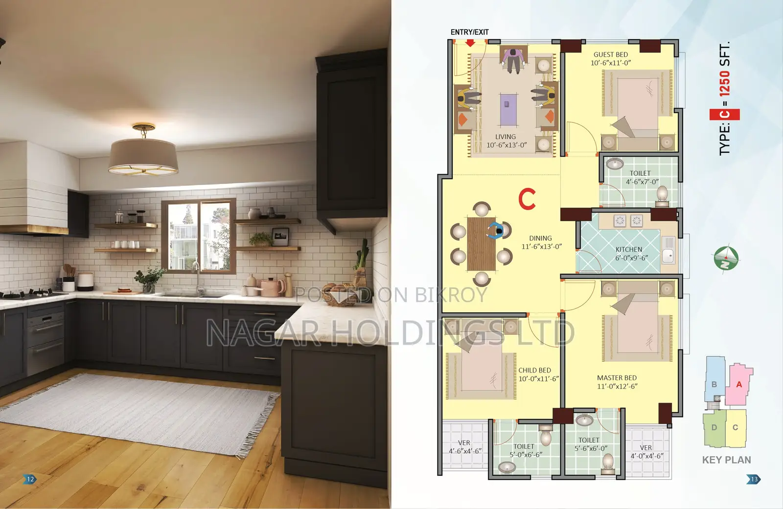 Ready-to-move flats for sale at an attractive price in Adabor in Mohammadpur