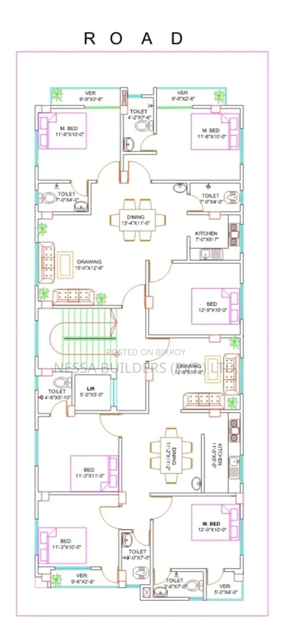 1200 Sq Ft Flat for Sale at a Special Discount for Pohela Boishakh in Uttara