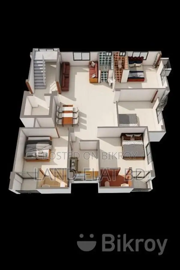 Flat for Sale in Ready Plot @ Nabinagar Housing, 1350 Sq Ft in Mohammadpur