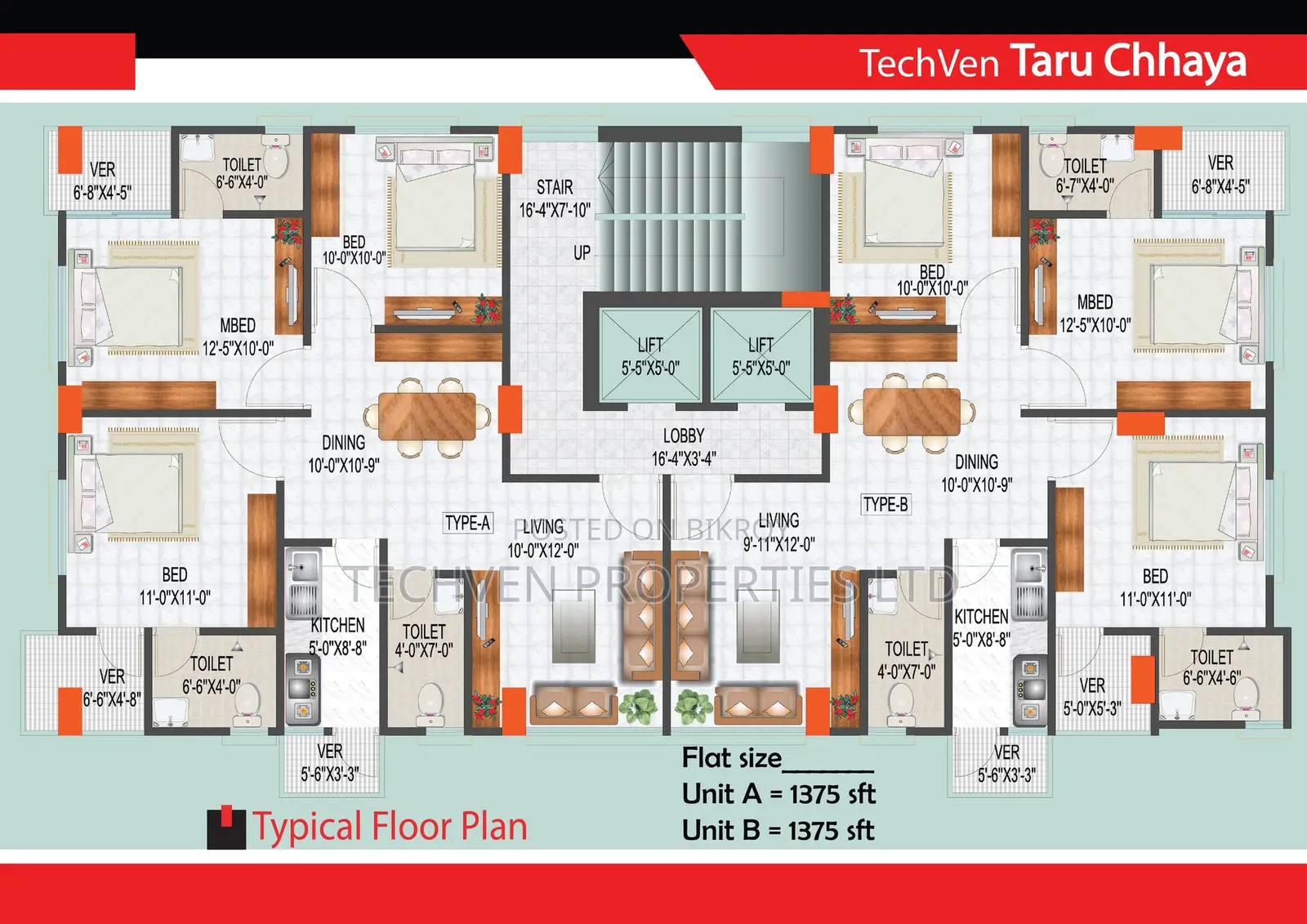 Mirpur Extended Pallabi Gate 2, 1376 sqft Flat at 6799 BDT per sqft in Mirpur