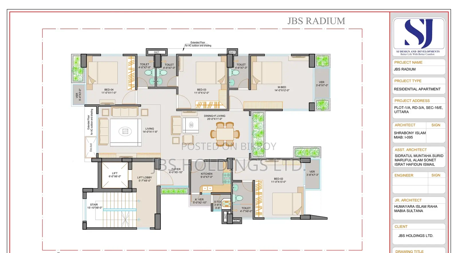 4-bedroom Apartment in Uttara for sale in Uttara