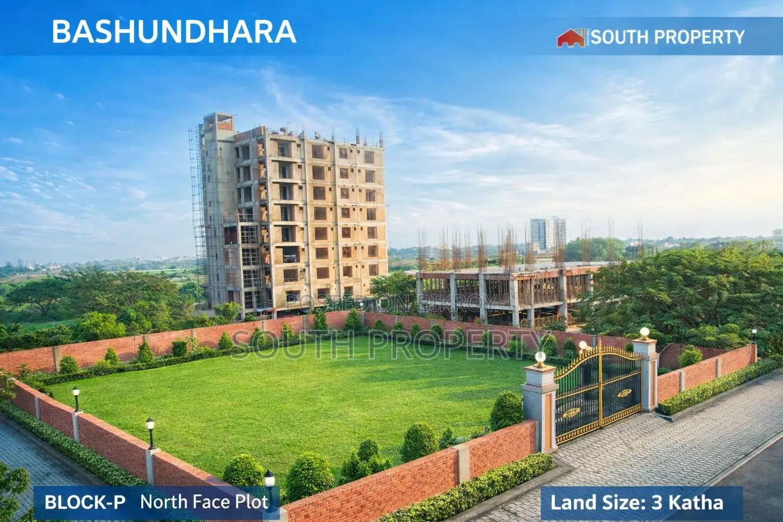 7.5-Katha South-Facing Plot for Sale in Bashundhara Baridhara in Basundhara