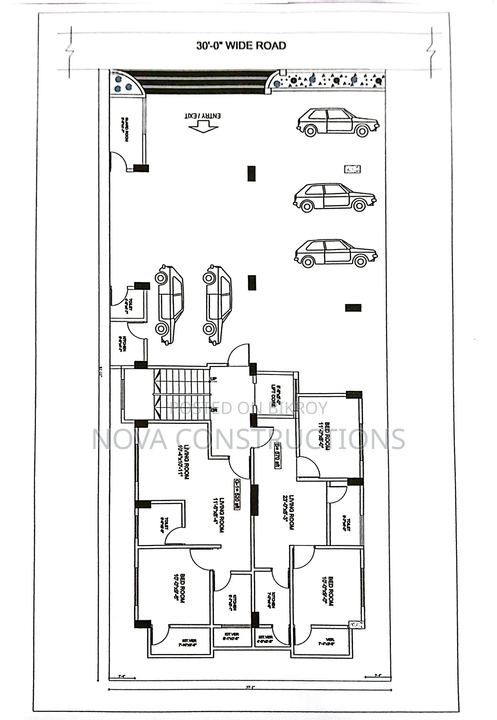1350 sft. Flat for sale @ Gazipur Chowrasta, Behind Bhawal College in Gazipur