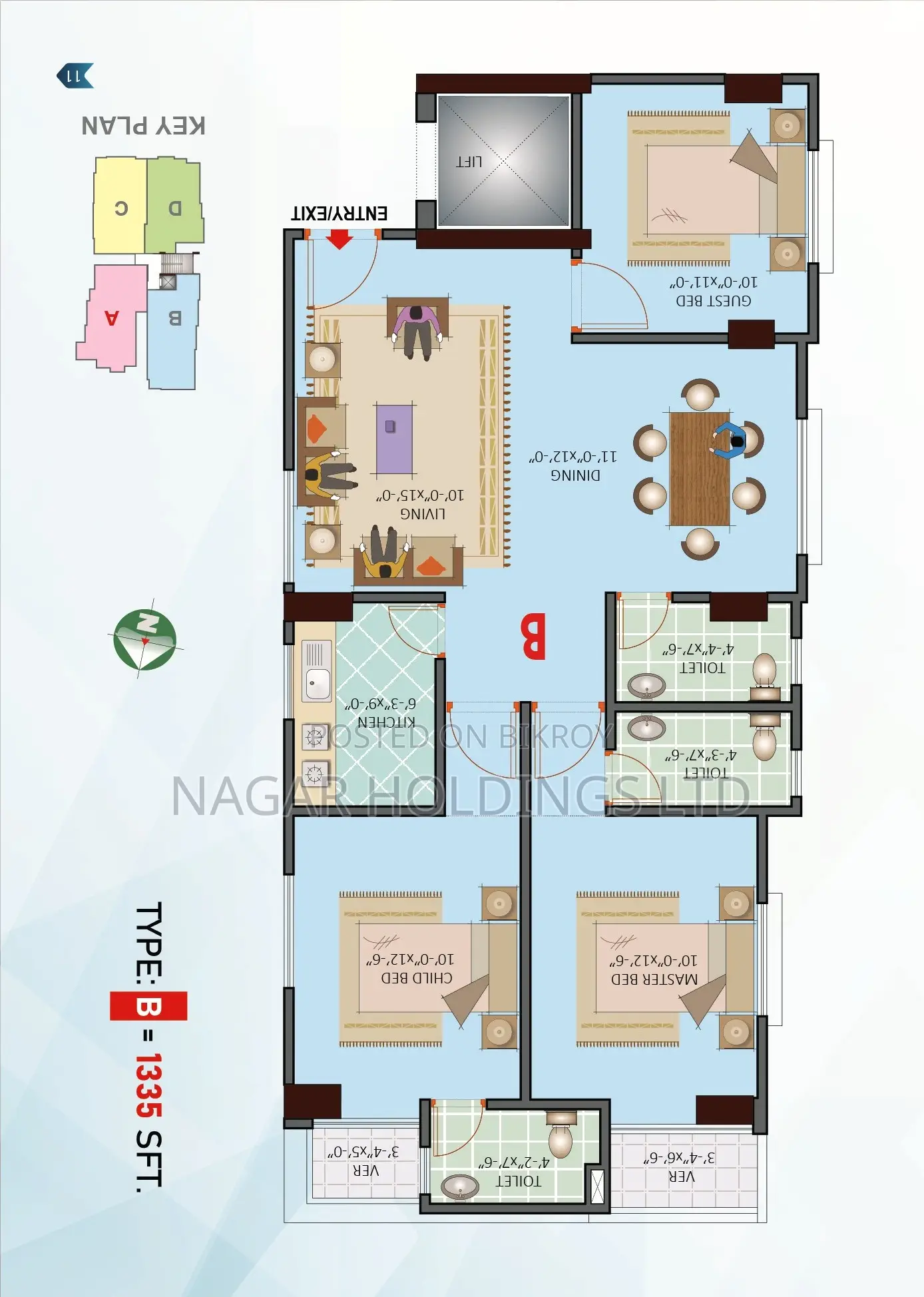 Ready Apartment for Sale near Ring Road, Adabor in Mohammadpur