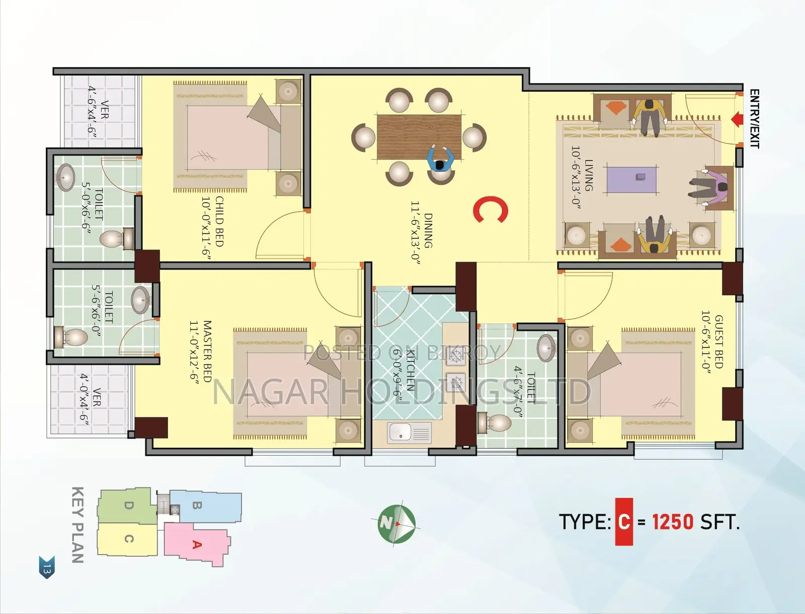 Ready Apartment for Sale near Ring Road, Adabor in Mohammadpur