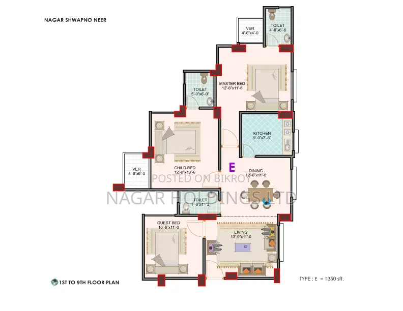 Almost ready flat for sale near Hajj Camp, Ashkona, Dhaka! in Uttara