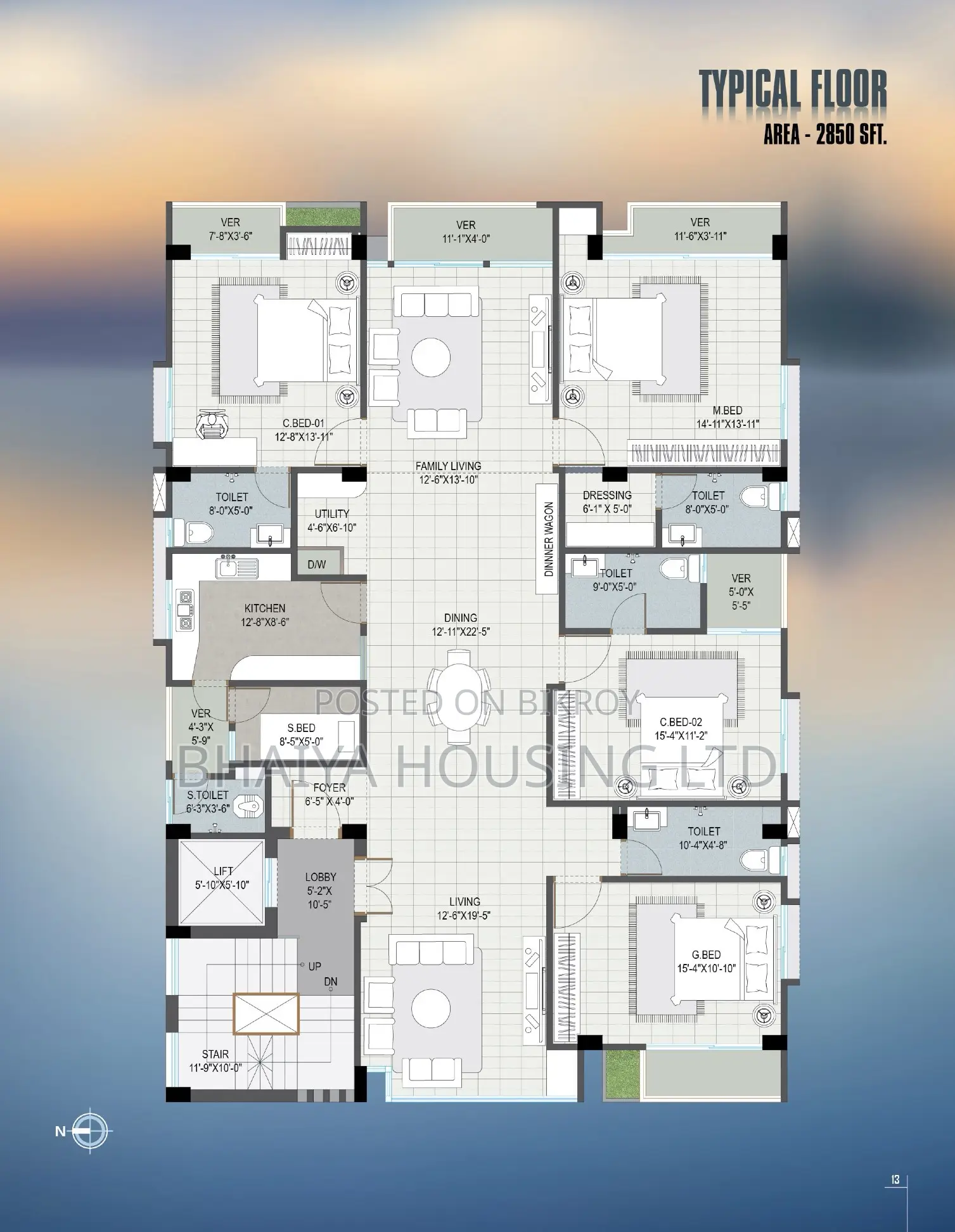 East Facing 4-Bedroom Apartment near Jolshiri in Banani