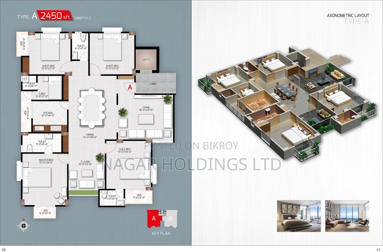 Buy a South-Facing 2450 Sq. Ft. Apartment in Bashundhara in Mohammadpur