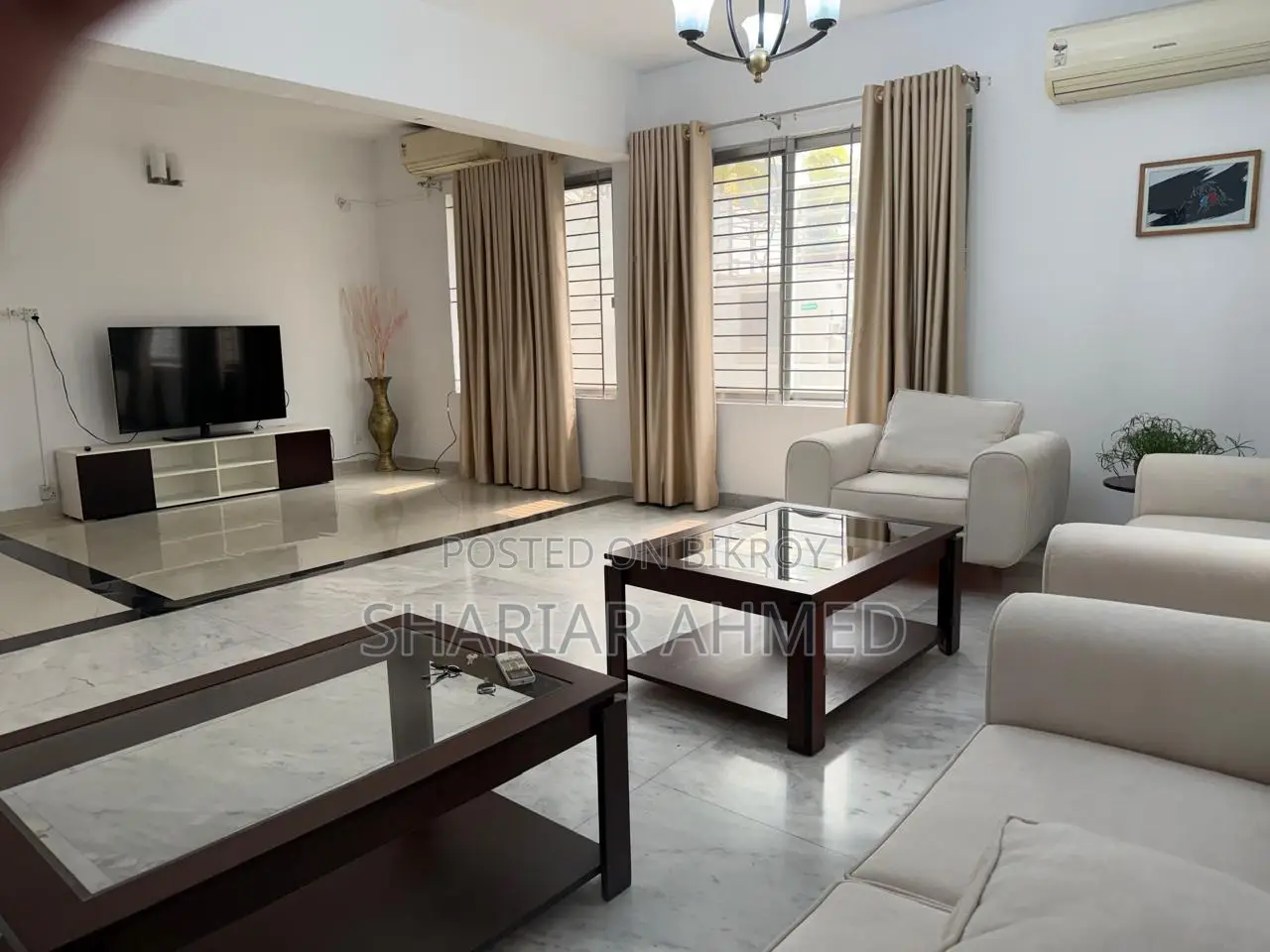 3 Bed 3200 SqFt Fully Furnished Flat Rent In Gulshan-2 in Gulshan