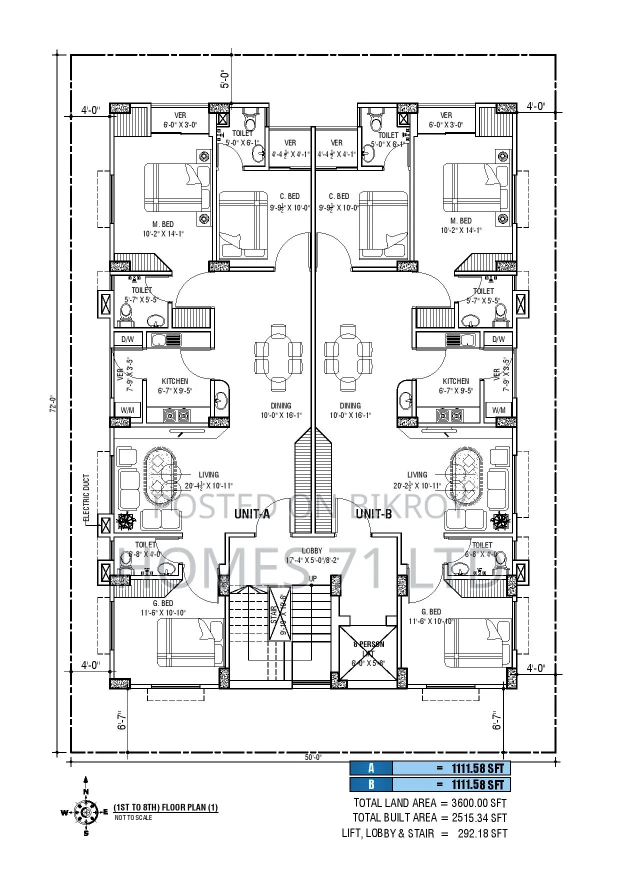 1350 Sft Flat For Sale at Savar DOHS in Savar